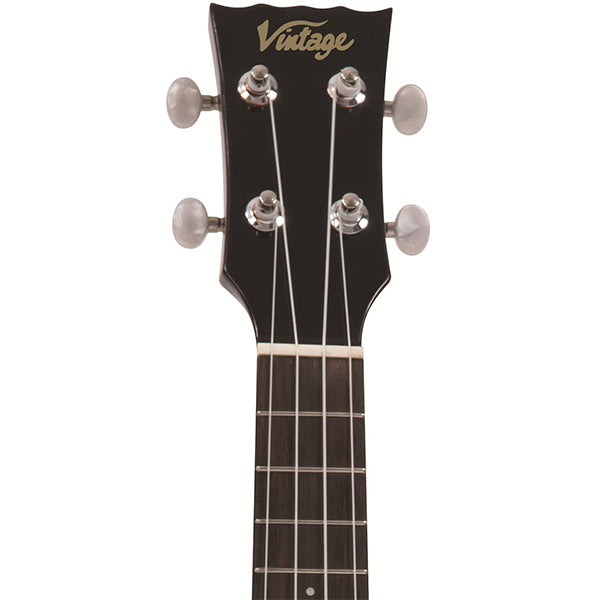 Vintage VUKE1 Eastern Poplar Body Soprano Size Piezo Pickup Electric Ukulele Hawaii Guitar Tobacco Sunburst (VUKE 1)