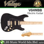 Vintage V6HMBB Reissued Series American Alder Body HSS Pickup Electric Guitar Boulevard Black (V6 HMBB)