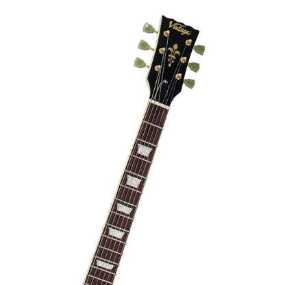 Vintage VS6VW Reissued Series Mahogany Body Double Cutaway HH Pickup Electric Guitar Vintage White (VS6 VW)