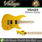 Vintage V6M24DY Reissued American Alder Body HH Pickup Electric Guitar Daytona Yellow (V6M 24DY)