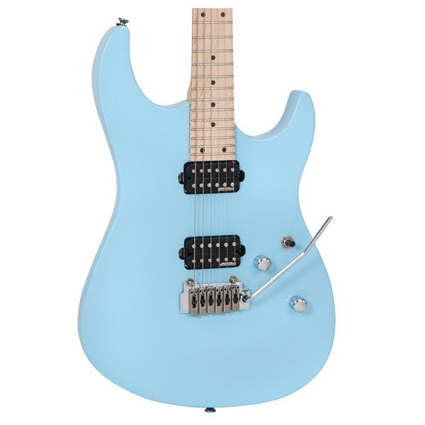 Vintage V6M24LB Reissued American Alder Body HH Pickup Electric Guitar Laguna Blue (V6M 24LB)