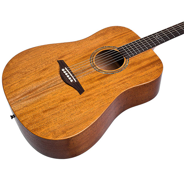 Vintage V501MH Dreadnought Solid Sitka Spruce Top Acoustic Guitar Satin Mahogany (V501 MH)