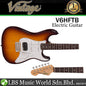 Vintage V6HFTB Custom Spec Alder Body SSH Pickup Vibrato Electric Guitar Flame Tobacco Burst (V6H FTB)