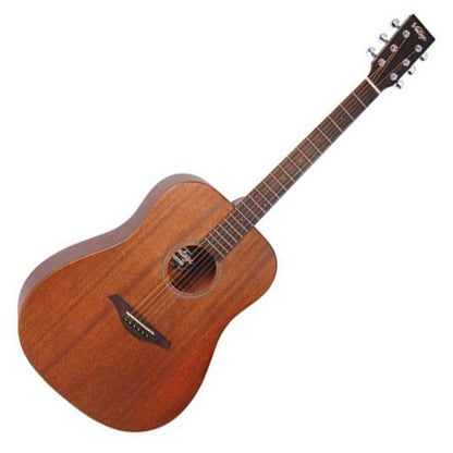 Vintage V400MH Dreadnought Mahogany Body Acoustic Guitar Natural Satin Finish (V400 MH)