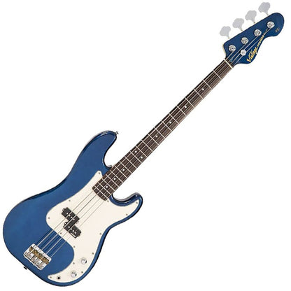Vintage V4BBL Reissued Bolt On Alder Body 4-String Bass Guitar Basses Bayview Blue (V4 BBL)