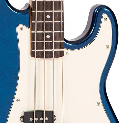 Vintage V4BBL Reissued Bolt On Alder Body 4-String Bass Guitar Basses Bayview Blue (V4 BBL)