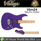 Vintage V6M24PL Reissued American Alder Body HH Pickup Electric Guitar Purple (V6M 24PL)