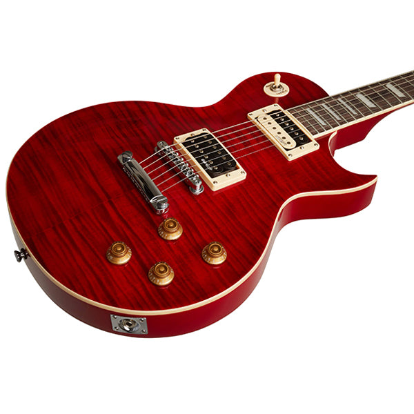 Vintage V100TWR Reissued Series Mahagony Body HH Pickup Electric Guitar Transparent Wine Red (V100 TWR)