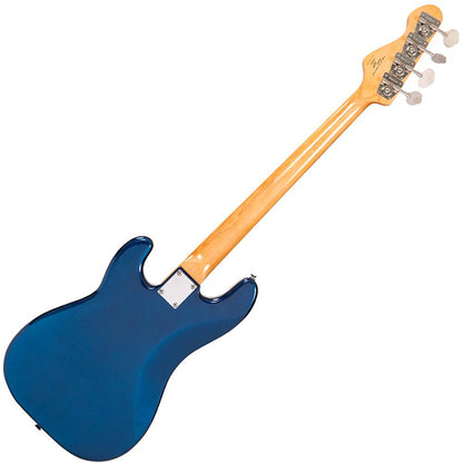 Vintage V4BBL Reissued Bolt On Alder Body 4-String Bass Guitar Basses Bayview Blue (V4 BBL)