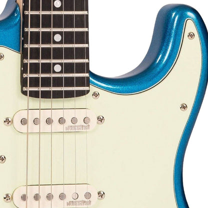 Vintage V6CAB Reissued American Alder Body SSS Pickup Electric Guitar Candy Apple Blue (V6 CAB)