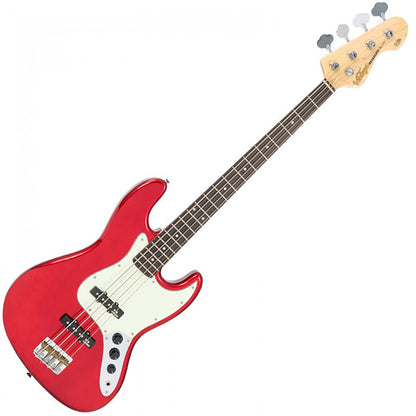 Vintage VJ74CAR Reissued Ash Wood Body Bolt On 4-String Bass Guitar Candy Apple Red (VJ74 CAR)