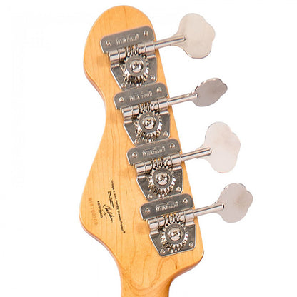 Vintage V4BBL Reissued Bolt On Alder Body 4-String Bass Guitar Basses Bayview Blue (V4 BBL)