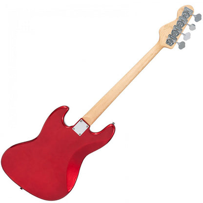 Vintage VJ74CAR Reissued Ash Wood Body Bolt On 4-String Bass Guitar Candy Apple Red (VJ74 CAR)
