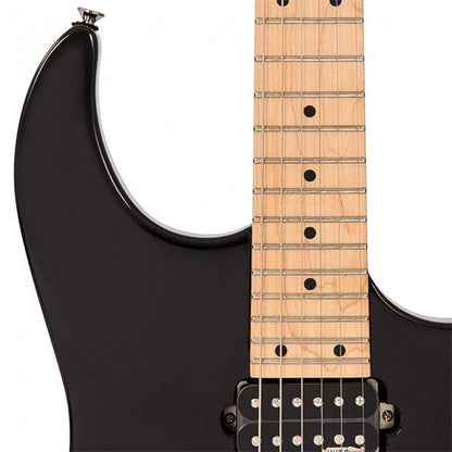 Vintage V6M24BK Reissued American Alder Body HH Pickup Electric Guitar Black (V6M 24BK)