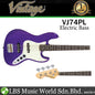 Vintage VJ74PL Reissued Ash Wood Body Bolt On 4-String Bass Guitar Purple (VJ74 PL)