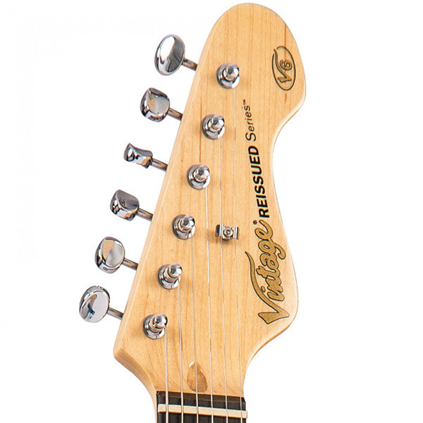 Vintage V6CAB Reissued American Alder Body SSS Pickup Electric Guitar Candy Apple Blue (V6 CAB)