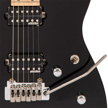 Vintage V6M24BK Reissued American Alder Body HH Pickup Electric Guitar Black (V6M 24BK)
