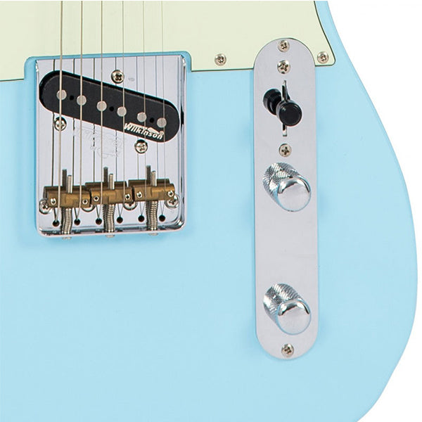 Vintage V75LB Reissued American Alder Body SS Pickup Electric Guitar Laguna Blue (V75 LB)