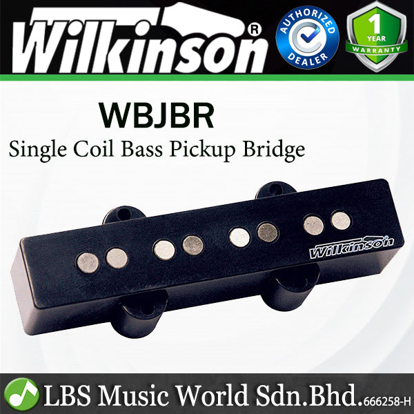 Wilkinson WBJBR Bass Guitar Single Coil Bridge Pickup - Black