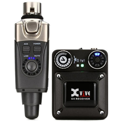 Xvive U4 Complete In Ear Monitor Wireless System with Transmitter, Beltpack Receiver Earphones and Headphones (U4R U4T U4R2 U4R4)