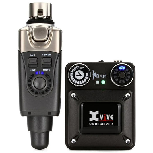 Xvive U4 Complete In Ear Monitor Wireless System with Transmitter, Beltpack Receiver Earphones and Headphones (U4R U4T U4R2 U4R4)