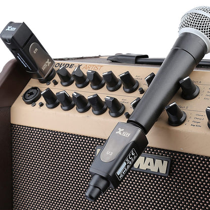 Xvive U3 Microphone Wireless System with Rechargeable Transmitter and Receiver for Dynamic Mic (U 3)