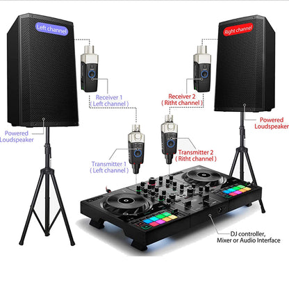 Xvive U3 Microphone Wireless System with Rechargeable Transmitter and Receiver for Dynamic Mic (U 3)