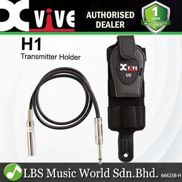 Xvive H1 Transmitter Holder Strap for U2 Guitar Wireless System with Extension Cable - Black (H 1)