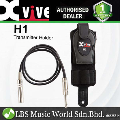 Xvive H1 Transmitter Holder Strap for U2 Guitar Wireless System with Extension Cable - Black (H 1)