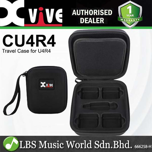 Xvive Audio CU4R4 Hard Case EVA Shell Travel Pouch for U4R4 Wireless In Ear Monitor System