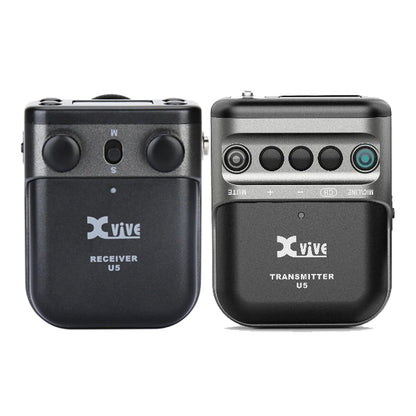 Xvive U5 Wireless Audio For Video System with LV1 Lavalier Mic for Microphones and DSLR Camera (U 5/U 5T2)