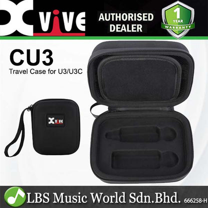 Xvive Audio CU3 Hard Case EVA Shell Travel Pouch for U3 and U3C Wireless Microphone Systems