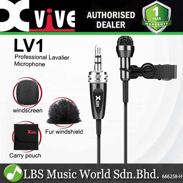 Xvive LV1 Professional Lavalier Microphone Omnidirectional Mic for Wireless System (LV 1)