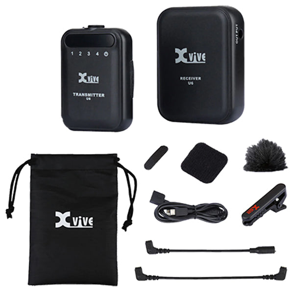 Xvive U6 Compact Wireless Mic System Portable Microphone for Smartphones and DSLR Camera (U 6)