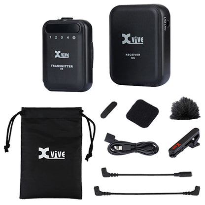 Xvive U6 Compact Wireless Mic System Portable Microphone for Smartphones and DSLR Camera (U 6)
