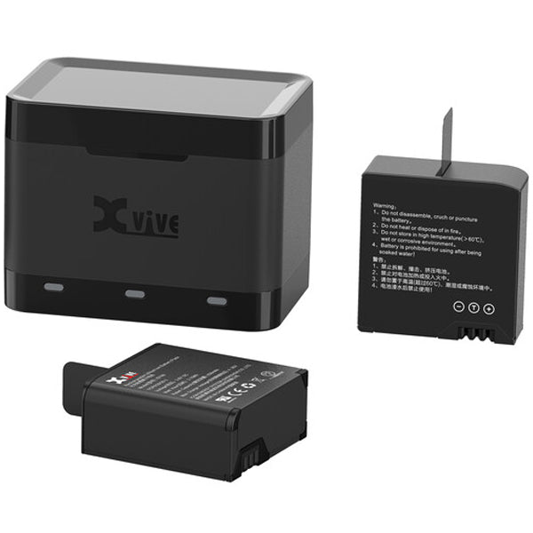 Xvive Audio U5C Battery Charger Case with Three Batteries for U5 Wireless Systems