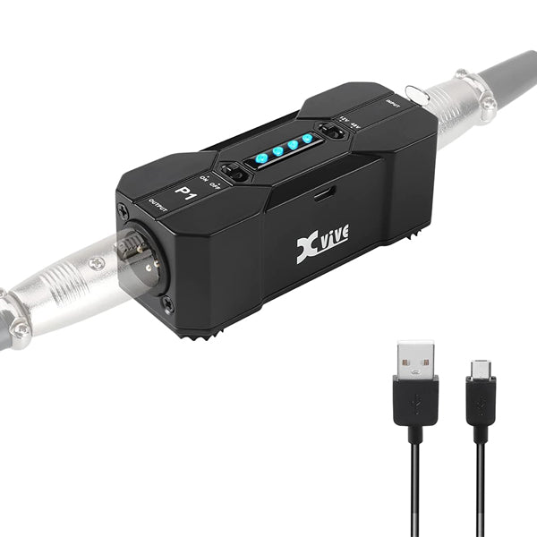 Xvive P1 Rechargeable Portable Phantom Power Supply for Condenser Microphones Mic (P 1)