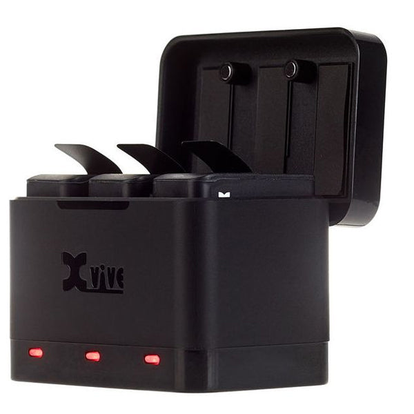 Xvive Audio U5C Battery Charger Case with Three Batteries for U5 Wireless Systems