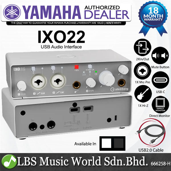Yamaha Steinberg IXO22 Ultra Portable USB Audio Interface with Cubase AL & LE