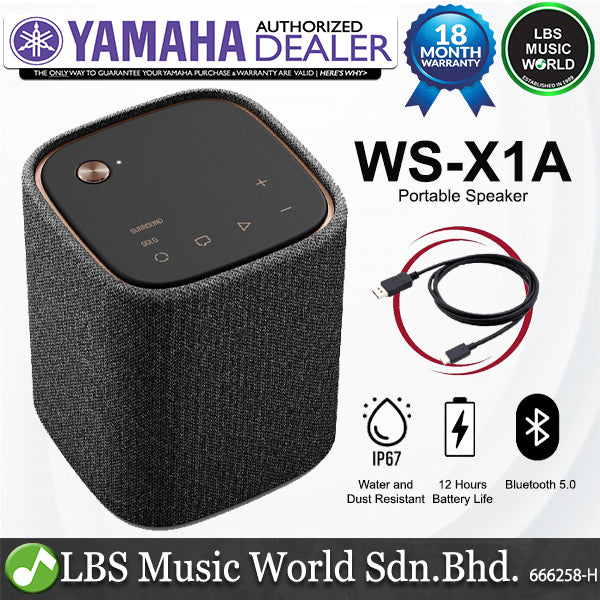 Yamaha WS-X1A Hi-Fi True X Wireless Mini Portable Speaker (WSX1A WS X1A)