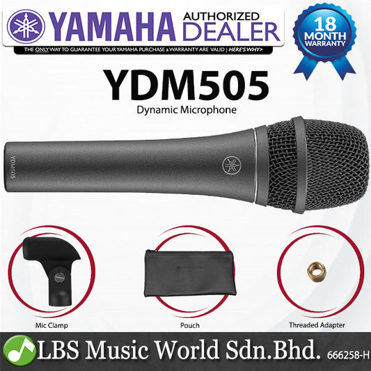 Yamaha YDM505 Dynamic Cardioid Microphone Creator Wired Mic