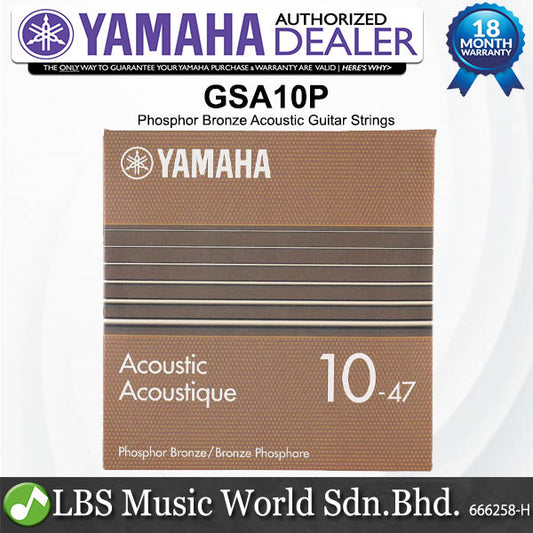 Yamaha GSA10P GSA11P GSA12P Phosphor Bronze Acoustic Guitar Strings - 10-47 / 11-52 / 12-53