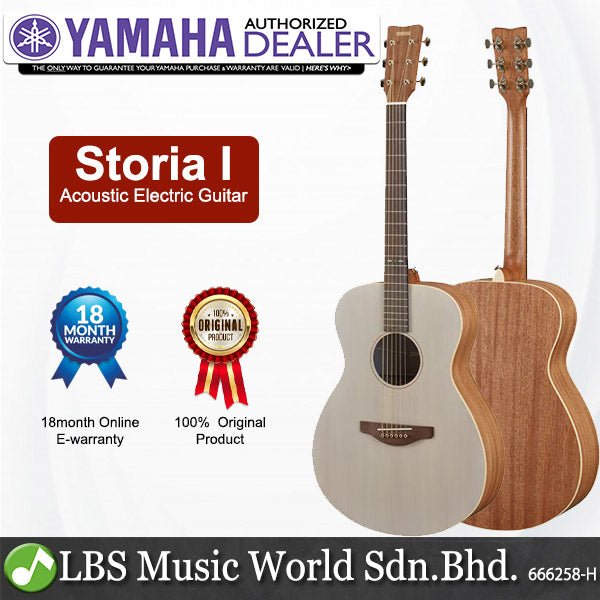 Yamaha Storia I Concert Solid Spruce Mahogany Semi Gloss Acoustic Electric Guitar - Storia 1