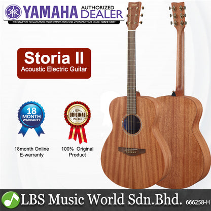 Yamaha Storia II Concert Solid Mahogany Top Semi Gloss Acoustic Electric Guitar - Storia 2