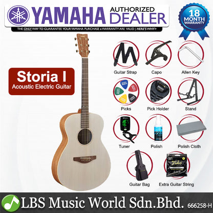 Yamaha Storia I Concert Solid Spruce Mahogany Semi Gloss Acoustic Electric Guitar - Storia 1