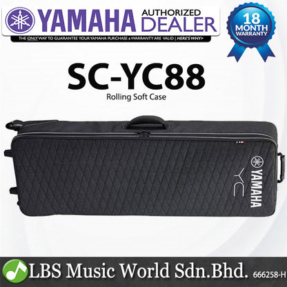 Yamaha SC-YC88 Rolling Soft Case Keyboard Bag For YC88 Keyboard Piano (SC YC88)