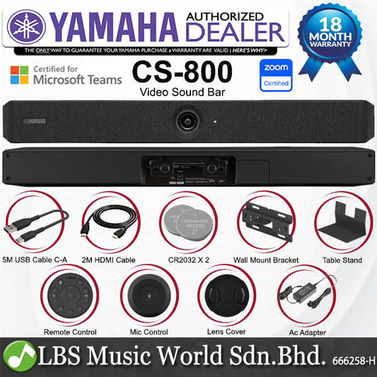 Yamaha CS-800 Video Conferencing Sound Bar Camera Speaker for Huddle Rooms (CS800)