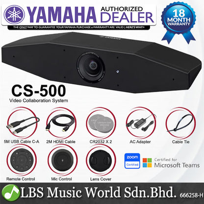 Yamaha CS-500 Video Collaboration System for Huddle Spaces with Hexa Microphone, Camera and Speaker (CS500)