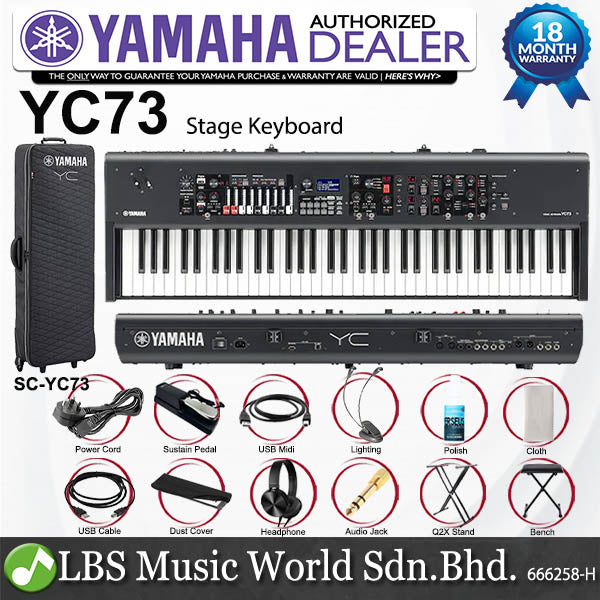 Yamaha YC73 73-key Stage Keyboard with Balanced Hammer Action Keys