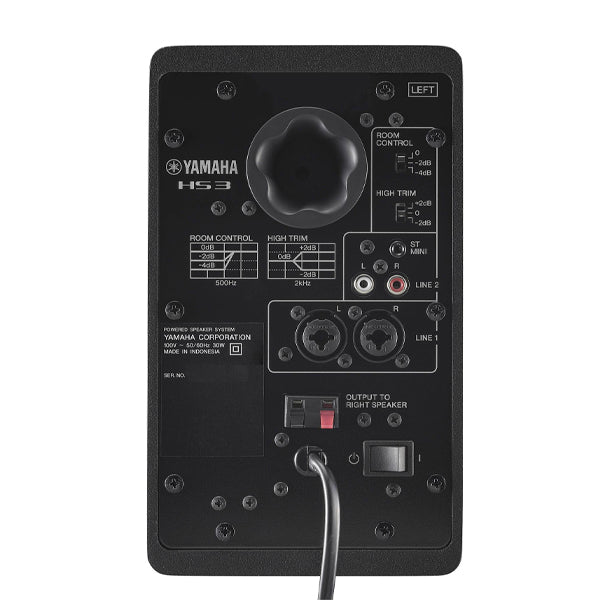 Yamaha HS3 3.5 Inch 2 Way Powered Studio Monitor Speaker with 0.75" Tweeter - Pair
